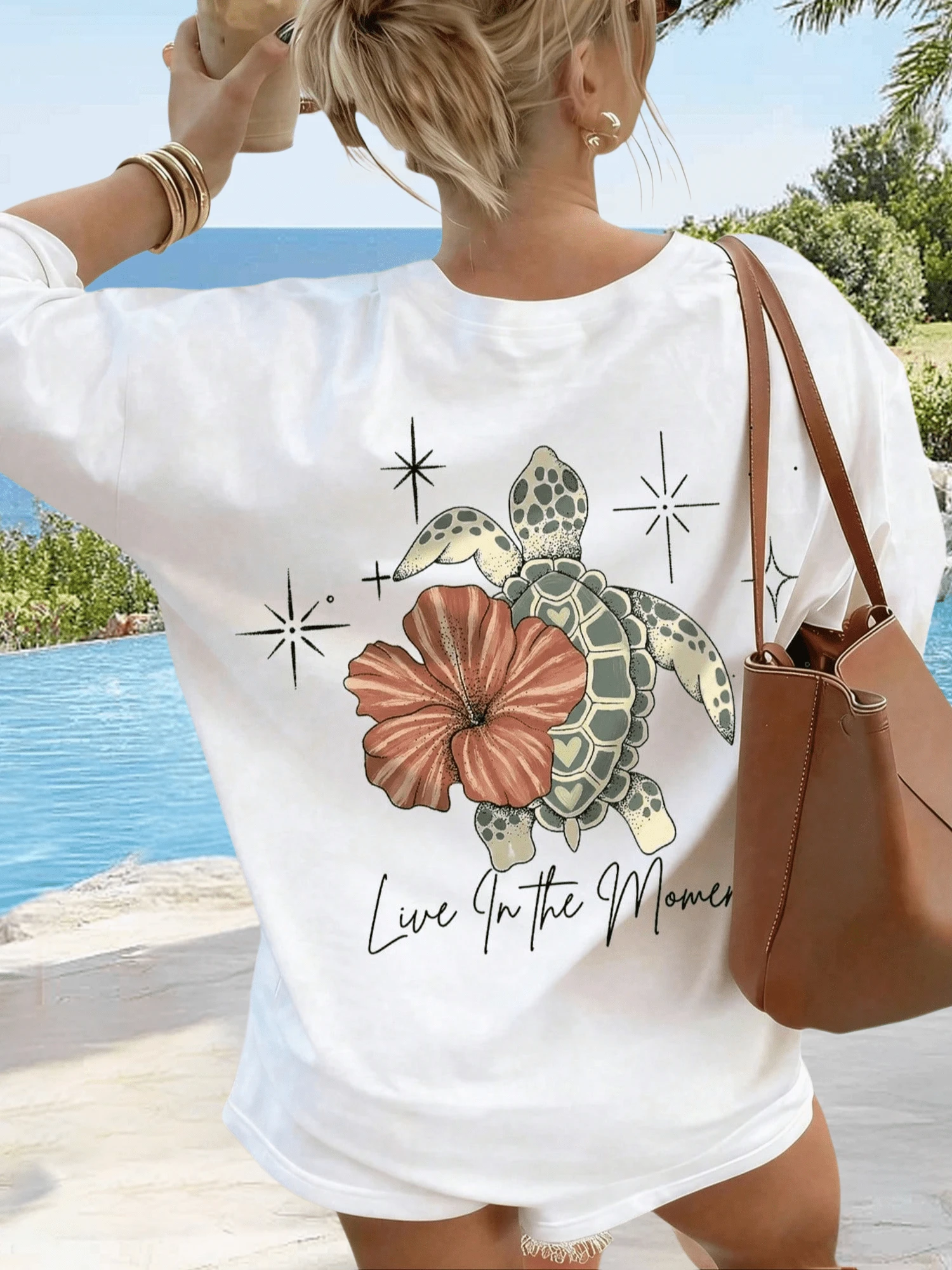 Women T-Shirts - 白色 - 查看 1