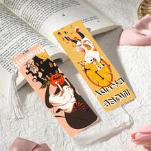 2pcs PET Printed Bookmarks, Exquisite Halloween Pattern Design, Durable And Beautiful, Unique Pattern Design Suitable For Daily Use Or Collection. The Best Gift For Back To School Season, Whether For Personal Use Or As A Gift For Family And Friends, It's A Unique And Practical Gift Choice To Add Atmosphere And Fun To Reading Time (Random Color Tassel) - 2PCS - View 6