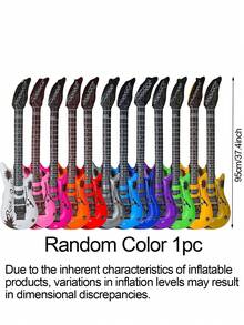 1/4pcs Inflatable Rock Party Props, Inflatable Instrument Set (Guitar, Saxophone, Keyboard, Microphone), Large 80s And 90s Inflatable Props, Suitable For 80s 90s Party Decoration, Hip Hop Theme, Birthday Party Supplies, Rock Party - Multicolor - View 14