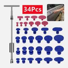 Tapsin 34PCS PDR Tool Car Body Paintless Auto Dent Removal Repair Puller Lifter Gun Tab With T Slide Hammer,Universal Portable Car Tools For Most Cars SUVs UK - A - View 12