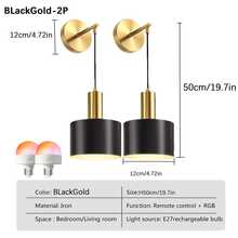 2pcs RGB Wall Lightp, Adjustable Height, Rechargeable Bulb With Remote Control, Ambient Wall Lamp For Living Room Bedroom Hallway Kitchen Interior Home Wall Lights - RGB Bulb - View 13