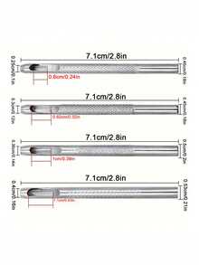4pcs Mini Watch Strap Puncher Steel Manual Tool, Suitable For PU Belts, Watch Strap Hole Punching, Sewing Projects And Handmade Crafts, DIY Leather Hole Punching Tool, Durable Manual Tool - A - View 6