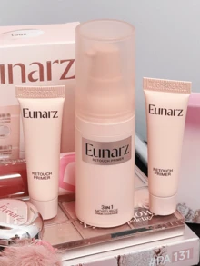 Primer Makeup Eunarz, Alas Bedak Ringan yang Melembapkan dan Menghaluskan, Menyamarkan Pori-Pori dengan Efek Fokus Lembut, Menciptakan Kulit Wajah Sempurna dan Bercahaya - Telanjang - View 12