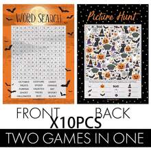 30Pcs Halloween Games Pack, Word Search And Picture Match | Dual-Sided Cards, 5" X 7", Answer Keys Included, Fall Party Theme Activity - View 9