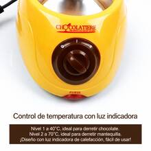 Crisol de chocolate eléctrico Crisol de chocolate DIY utensilios de cocina para hornear pasteles, mantequilla, chocolate, calefacción, herramientas profesionales para hornear - Amarillo Mostaza - Ver 3