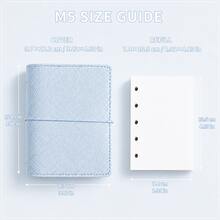 1pc M5 Refillable Notebook Cover - PU Leather Texture Portable Strap, Blank Refillable Pages, Reusable Notebook Suitable For Travel, Ideal For Diary Lovers Daily Creative Recording School Supplies - Blank Notebook - View 3