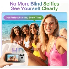 Vlog Selfie Monitor Screen Compatible With Iphone And Android Phones, Wireless Transmission For Rear Camera, 3.97-Inch Screen, Suitable For Social Media Platform Live Streaming, Vlog Kit, Magnetic Protective Case, Vlog Screen, Built-In 1500mAh Battery - Multicolor - View 4