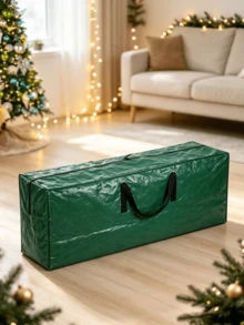Waterproof Storage Bag For 240 Cm Tall Artificial Christmas Trees – This Robust And Durable Storage Bag For Christmas Trees Is Equipped With A Zipper And Sturdy Carrying Handles. - Green - View 1