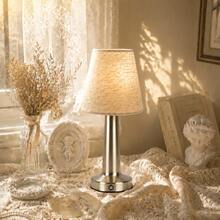 LED Wireless Fabric Shade Table Lamp, USB Rechargeable, 3 Color Light Modes/Stepless Dimming - Touch Switch Control, Ambient Bedside Night Light, Handmade Fabric Shade, Luxury Soft Decor, Suitable For Couple Dinner/Coffee Table/Dining Table/Bedside Cabinet/Living Room/Bedroom - Desk Lamp - View 11