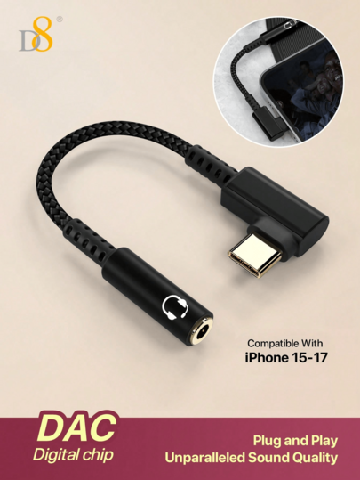 D8 USB C To 3.5mm Headphone And Charger Adapter,2 In 1 USB C To Aux Audio Jack With PD 60W Fast Charging Dongle Cable Cord, Compatible With IPhone Duo/18/17/16 Pro Max/15/15 Pro/15 Pro Max/15 Plus, Pro, Air5, Air, S23/S22+ Galaxy S10 S9 S8 Plus,Note 9 8,A11 A20 A51, G6 G7 V30 V35,Moto Z2