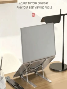 Laptop Stand, Foldable Height Adjustable Stand, Portable Desktop Holder, Tablet Phone Stand, Multi-Angle Support Bracket, Computer Base, Desktop Stand, Ventilation Heat Dissipation, Sturdy And Durable, Convenient To Carry, Travel Essential, Suitable For Home Or Office, Multiple Styles Available, Perfect Gift For Family And Friends - View 11