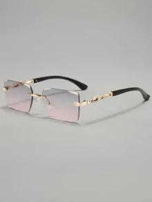 1 Pair Large Frame Fashion Leopard Print Glasses, Retro Style, Elegant Women, Suitable For Travel, Beach And Outdoor Travel Essential Glasses. - Multicolor - View 10