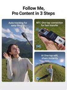dji [Produk Baru] Kamera Panorama Osmo 360 Generasi ke-2 8K Definisi Tinggi Anti Guncangan Tahan Air untuk Berkendara Sepeda Motor, Menyelam, Ski, Perjalanan, Kamera Genggam Portabel untuk Vlog OSM0 360 II (Baru, Hanya Diaktifkan) - View 8