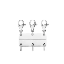 18K Gold Magnetic Necklace Layering Clasp Bracelet Clasp Used For Necklace Layering Separator And Extension Necklace Clasp Very Suitable For Women's Daily Wear - Silver - View 8