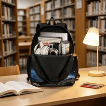 Colorful Soccer Print Backpack, Vibrant Sports Style Casual Backpack, Large Capacity Student Daily Commute School Bag - Backpack - View 10