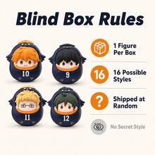 MINISO Haikyuu!! Karasuno Roly-Poly Blind Box Figure, Mainan Meja Goyang Lucu, 1 Gaya Acak, Hadiah Liburan - Beraneka warna - View 8