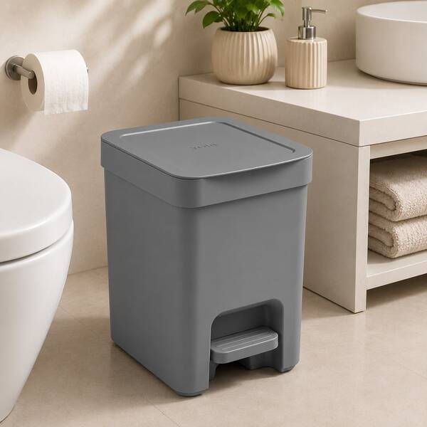 Lixeira Cesto de Lixo 6 Litros Com Pedal Para Banheiro Cozinha Escritório Quarto Área de Serviço Com Anel de Vedação Resistente