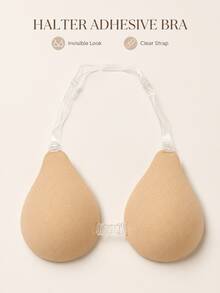 YIYANG 2/1 Pair Women's Invisible Push-Up Bra, Seamless Transparent Adhesive Bra, Suitable For Backless Dresses And Open Back Outfits - Multicolor - View 3
