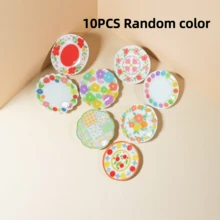 Miniature Colorful Floral Plate, 1:12 Dollhouse Kitchen Tableware Accessory, Pretend Play Toy, DIY Decoration Small Accessory, Micro Landscape Desktop Model Accessory, Miniature Food Restaurant Decor, Birthday Gift, Holiday Gift - A-Red - View 9