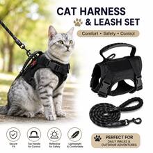 Anti-Escape Black Breathable Pet Vest, Suitable For Small And Medium Dogs And Cats, For Outdoor Walking And Travel, No Pulling On Pet Chest Harness - Black - View 2