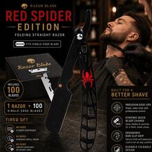 Professional Barber Shavette Straight Razor Set For Men, Hollow Out Spider Pattern Foldable Shaving Razor, Easy Blade Swap Design, Includes 100 Replacement Blades, Salon Precision Edging Grooming Tool, Gift For Barbers & Bearded Men - Multi-color - View 12