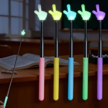 1pc/3pcs/6pcs Telescopic Glow Baton - Multi-Functional Extendable Light-Up Pointer, Teacher's Classroom Reading Stick, Student Learning Guide Pointer, Random Color Style, Classroom Reading Stretch Baton, Suitable For Teaching And Conducting, Home Or Classroom Use, Ideal For Teachers, Classrooms And Offices, Gift For Family, Friends, Colleagues, Stationery, School Supplies - Multi-color - View 4