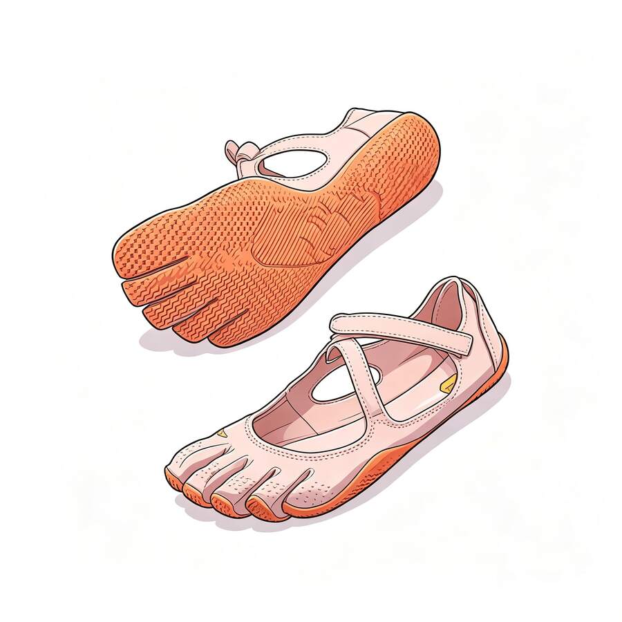 Stylish Mary Jane Five Fingers Barefoot Shoes |   Women Wide Toe Box Minimalist Water Shoes For Yoga, Beach & Daily Walking - Fig - View 1