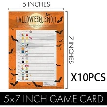 Halloween Guessing Game Cards 5" X 7", Includes Answer Key, Autumn Party Themed Activity - View 9