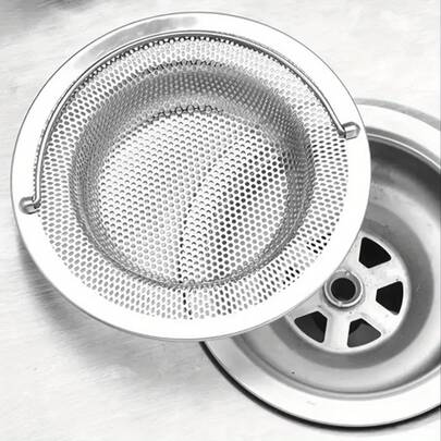 Stainless Steel Kitchen Sink Strainer, Fits Most Sink Drains, Food Collector Kitchen Accessory, Suitable For Valentine's Day, Wedding, Birthday, Kitchen