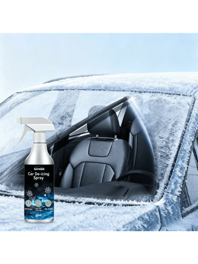 rayhong Snow And Ice Melt Agent, Fast Melting For Various Scenarios, Material-Protecting Low Corrosion Atomized Spray De-Icer And Snow Remover, Specialized For Car Windows Glass, Convenient Anti-Freezing And Anti-Frosting De-Icer And Snow Melt Agent, Designed For Rapid Melting Of Ice And Snow, Suitable For Multiple Scenarios. Usage: Shake The Product Well, Spray Evenly On The Ice Layer Surface, Let It Sit For A Moment Until The Ice And Snow Melt, Then Wipe Away The Remaining Melted Liquid With A Towel. After Use, It Can Quickly Dissolve The Surface Thin Snow And Frost, And The Fine Mist Can Cover The Glass Edges And Thin Ice Frost Layers.