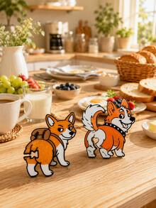 2/1pc Corgi Dog Butt Bread Clip & Snack Holder - 3D Printed Corgi-Shaped Plastic Bag Rack With Corgi Butt Design, Lightweight Kitchen Storage Accessory Suitable For Bread, Snacks, Pantry Decor - Gift For Pet Lovers, Corgi-Themed Home Decorationpcs - Multicolor - View 5