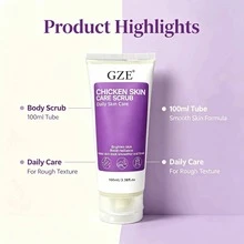 GZE Chicken Skin Wash Scrub 100ml/3.38fl.Oz, Gentle Body Exfoliating Scrub, Smoothing Body Cleanser, Boost Radiance For Soft Smoother‑Looking Body Skin - Fresh - View 4
