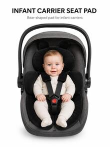 Infant Carrier Bear-Shaped All-In-One Seat Cushion, Compatible With Most Carriers And Car Seats, Enhances Riding Comfort, Practical Daily Travel Stroller Liner - Multicolor - View 2