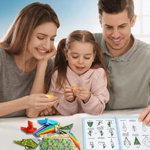 DIY Origami Folding Paper Kit, Bird Pattern Paper Craft Set With Guide Book, Assorted Color & Printed Paper Sheets For Hand‑Folded Art Creation - Multicolor - View 8