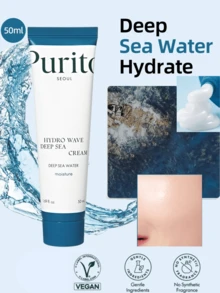 Purito 50ml/1.69 Fl Oz 深海保濕面霜，深層補水、控油保濕，輕盈質地，適合所有膚質與敏感肌，日常臉部保濕霜，純素，韓系化妝品 - 50ml - 查看 1
