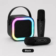 AXNEN Mini Portable Karaoke Machine, Bluetooth 5.3 Wireless Speaker With 2 Wireless Microphones, Colorful RGB Lights, Voice Effects And Vocal Removal, Supports TF Card/AUX/USB Playback, 5W Speaker For Home Karaoke, Parties And Gifts - View 13