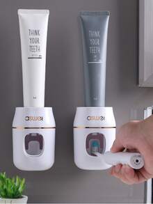 1pc Automatic Toothpaste Squeezer, Wall-Mounted Toothpaste Dispenser, No-Drill Plastic Toothpaste Dispenser, Bathroom Accessory - Multiple Colors and Styles - View 10
