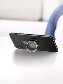 Support de téléphone rotatif à 360° en métal, support de doigt pliable ultra-fin, support de téléphone anti-chute, support de téléphone rond réglable, poignée arrière de téléphone, accessoire de smartphone universel, convient pour iPhone et Android, support de bureau mains libres - Multicolore - Voir 5