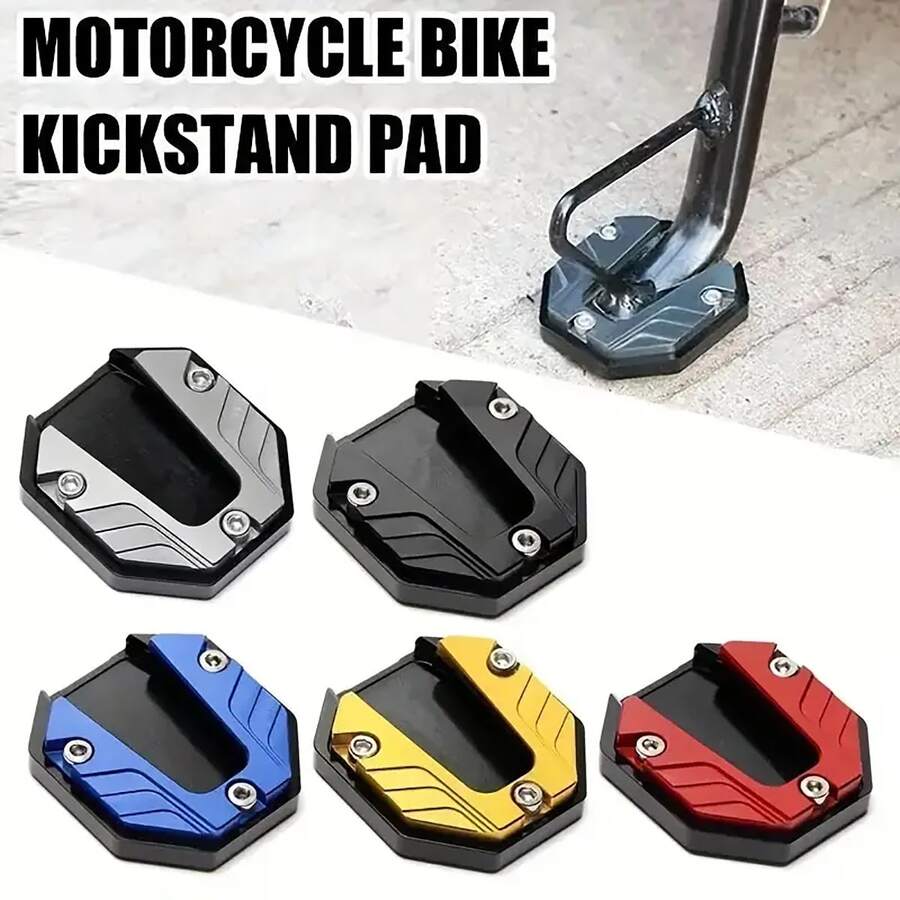 Motorcycle Side Stand: Non-Slip Motorcycle Side Stand Extended Base Plate, Motorcycle Accessory With Extended Non-Slip Side Stand Base, Suitable For Motorcycles, Electric Bikes, Scooters And Other Motorcycles