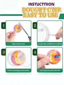 1pc/10Pcs Clear Round Blank Button Badge Blanks With Safety Pins, DIY Pin Badge Making Supplies, Handmade Craft Accessories(58mm/44mm) - DIY Badge - View 5