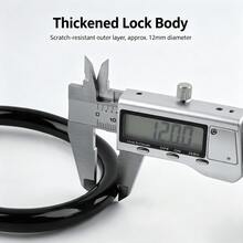 1pc Portable Bicycle Cable Lock, PVC Coated Anti-Scratch Frame, Mountain Bike Electric Bicycle Combination Lock - Multicolor - View 4