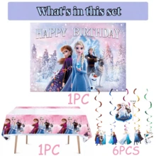 Frozen Anna Birthday Party Decorations Set, Ice Princess Theme Photo Booth Background For Halloween, Thanksgiving, Christmas, Birthday Party Supplies - Cartoon Backdrop - View 9