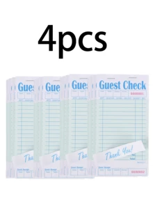 1/2/4 Pack Green Server Order Pads, Suitable For Waiters, Servers, Server Notebooks, Server Checkout Books, Restaurant Paper Checkout Slips, 50 Sheets/Pack, Total 200 Sheets - Multicolor - View 11