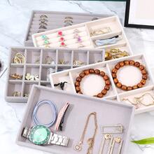 New Upgraded 3-Layer Dust-Proof Acrylic Jewelry Storage Box, Modern Rectangular Desktop Display And Storage Jewelry Box - Grey - View 10