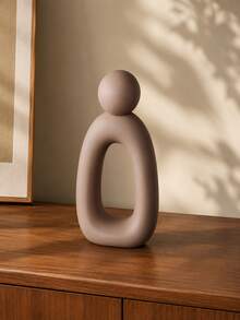 1/3pcs Modern Minimalist Abstract Sculpture Set, Featuring Hollow Human Figure Sculptures, Neutral Tone Matte Finish, Suitable For Living Room, Bedroom, Bookshelf And Home Decor - one-size - View 5