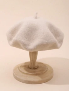 Topi Baret Wol Anak-Anak Musim Gugur/Dingin, Topi Hangat yang Modis - 1 buah - View 3
