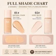 JOJO DIARY Flawless Long-Wear Foundation, Hydrating And Smooth, Nourishing And Moisturizing, Long-Lasting Coverage Without Smudging, Suitable For All Skin Types, Easily Create A Creamy Skin Makeup Effect - Multicolor - View 4