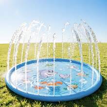 Marine Life Pattern Water Spray Trampoline - Multicolor - View 1