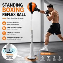 1 Set Indoor Boxing Reaction Ball, Upgraded Indoor Boxing Reaction Ball. Reinforced Fiber Leather Surface Standing Speed Ball - Provides Powerful Boxing And Fitness Training For Adults, Teens And Seniors. Adjustable Size For Reaction Training. Boxing Reflex Speed Ball, Adjustable Height Freestanding Punching Ball With Suction Cup Base, Home Gym Boxing Reaction Training Equipment, Standing Speed Ball With Strong Suction Cup, Suitable For Adult Boxing Training And Fitness. Comes With All-Terrain Suction Base, Equipped With Wrench And Air Pump - Multicolor - View 3