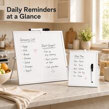 1pc Double-Sided Desktop Whiteboard With Stand, Portable Mini Dry Erase Writing Board, With Adjustable Folding Aluminum Alloy Frame And Accessories, Suitable For Office, Home, School, Classroom, Learning, Teaching, Drawing, Note-Taking, Reminder And Back To School Supplies - White - View 7